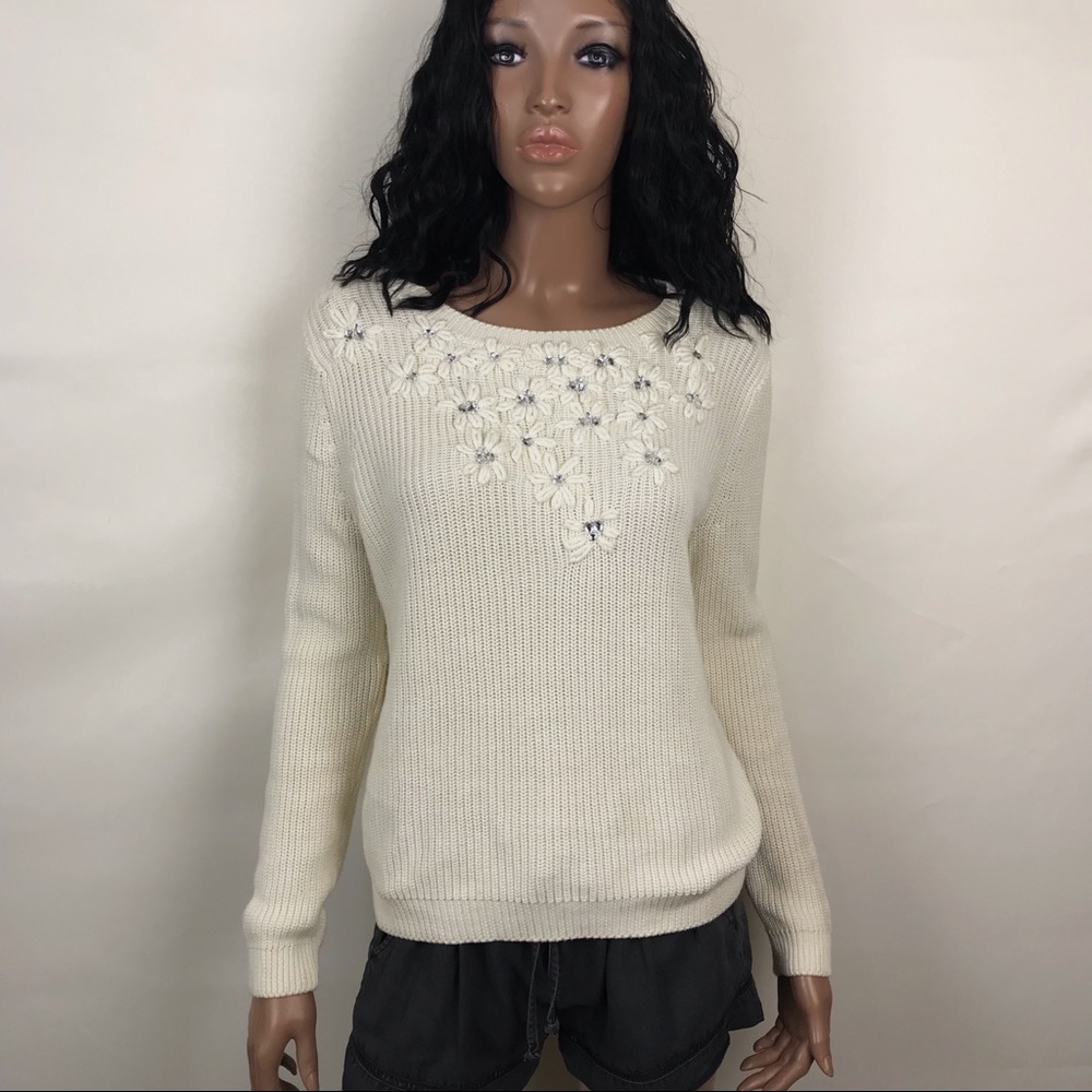 Vince Camuto Jeweled Sweater